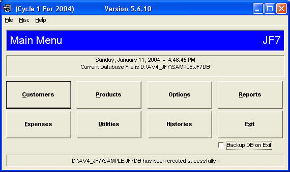 JF7 Software for Jafra Consultants Screenshot